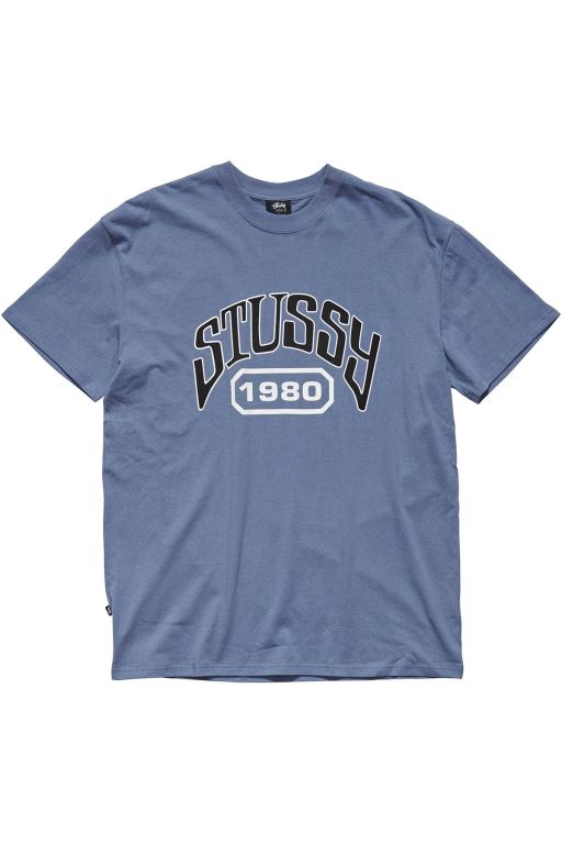 Stussy Mens Crew T Shirt Blue - CKMLZ9246